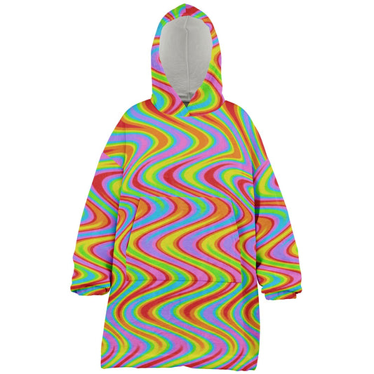 Psychedelic Wave Blanket Hoodie "SMALL"
