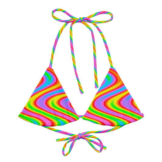 Psychedelic Wave Recycled Kini Top
