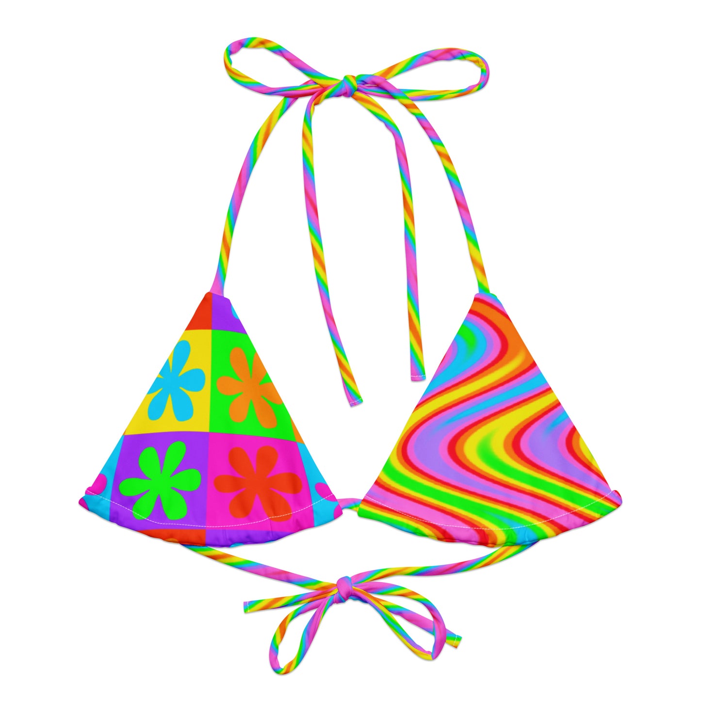 Psychedelic Bloom Recycled Kini Top