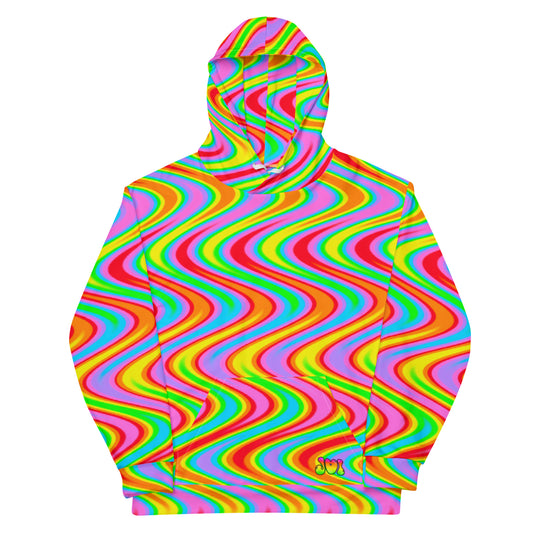 Psychedelic Wave Recycled Unisex Hoodie