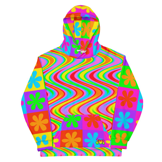 Psychedelic Bloom Recycled Unisex Hoodie
