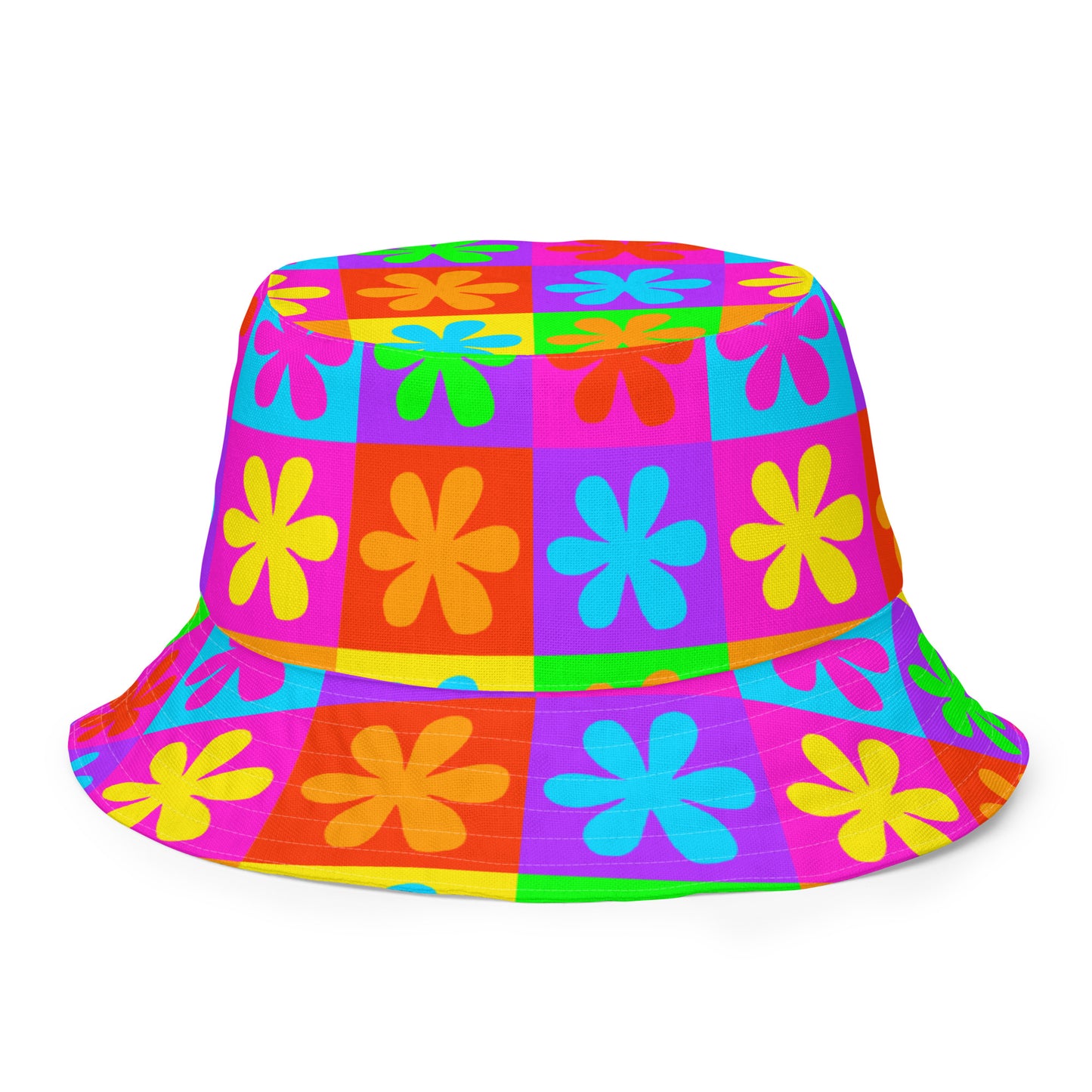 Psychedelic Bloom Reversible Bucket Hat