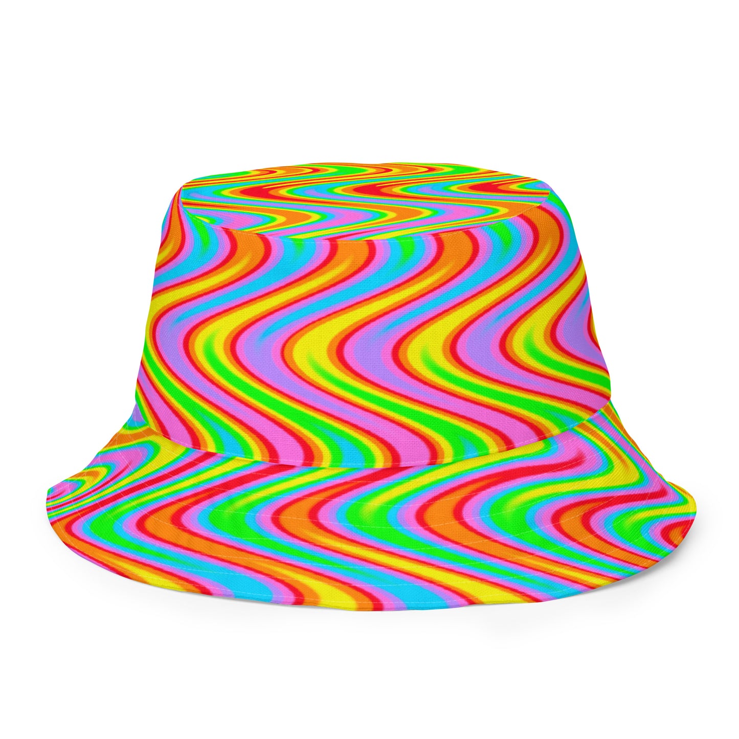 Psychedelic Bloom Reversible Bucket Hat