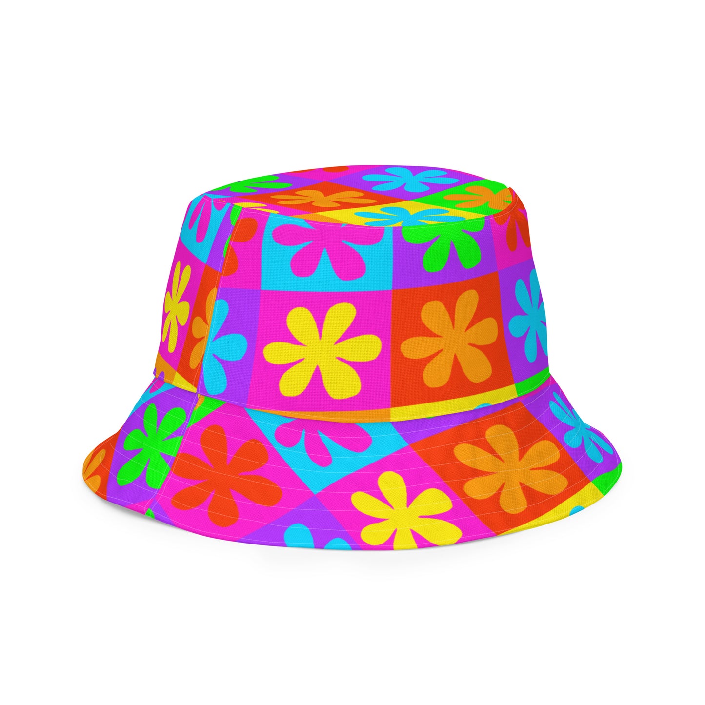 Psychedelic Bloom Reversible Bucket Hat