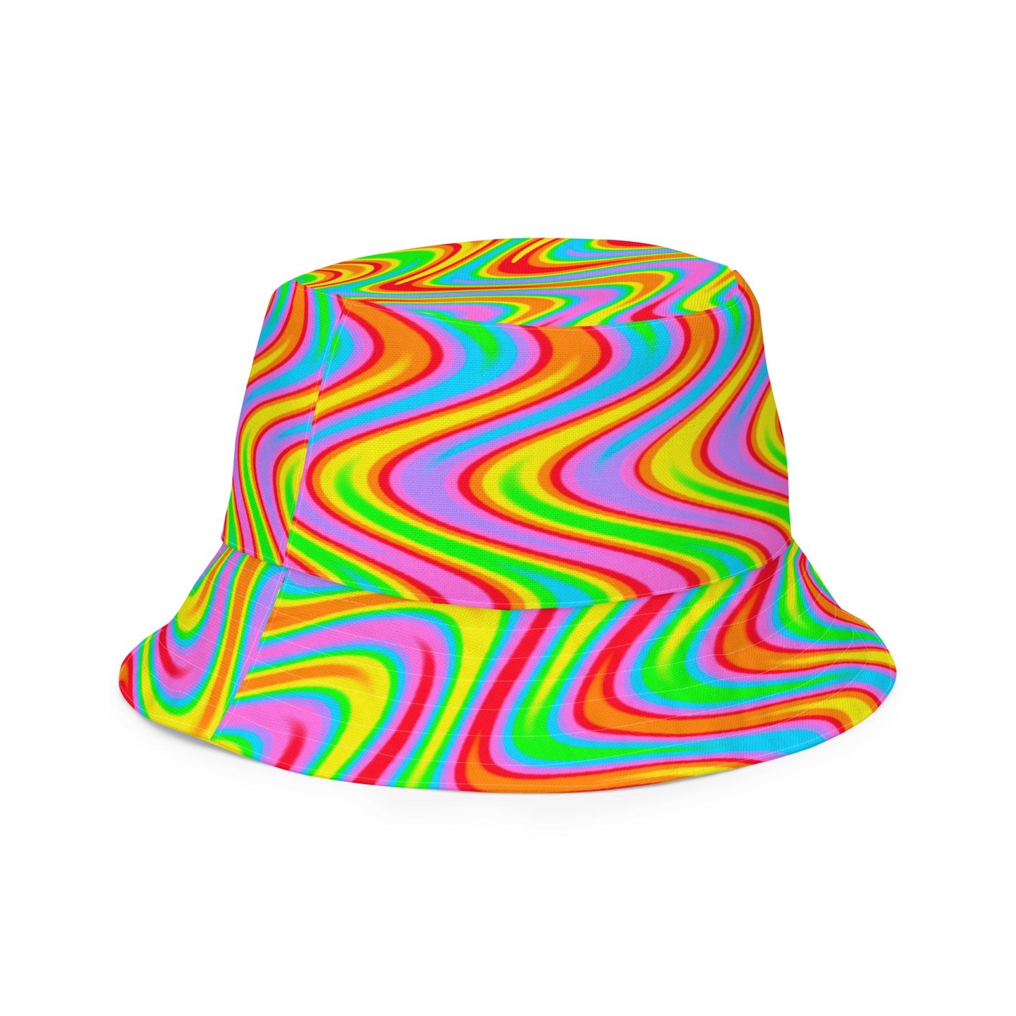 Psychedelic Bloom Reversible Bucket Hat