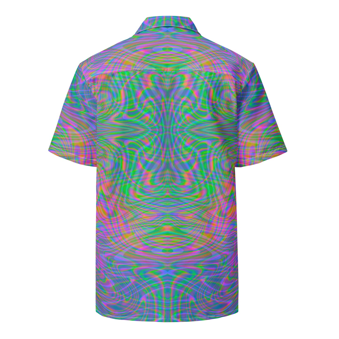 Cosmic Ripple Recycled Button Shirt