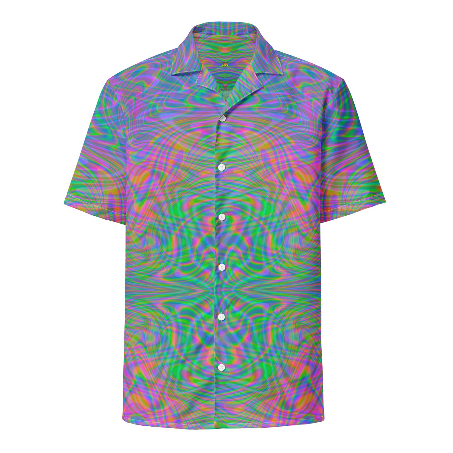 Cosmic Ripple Recycled Button Shirt