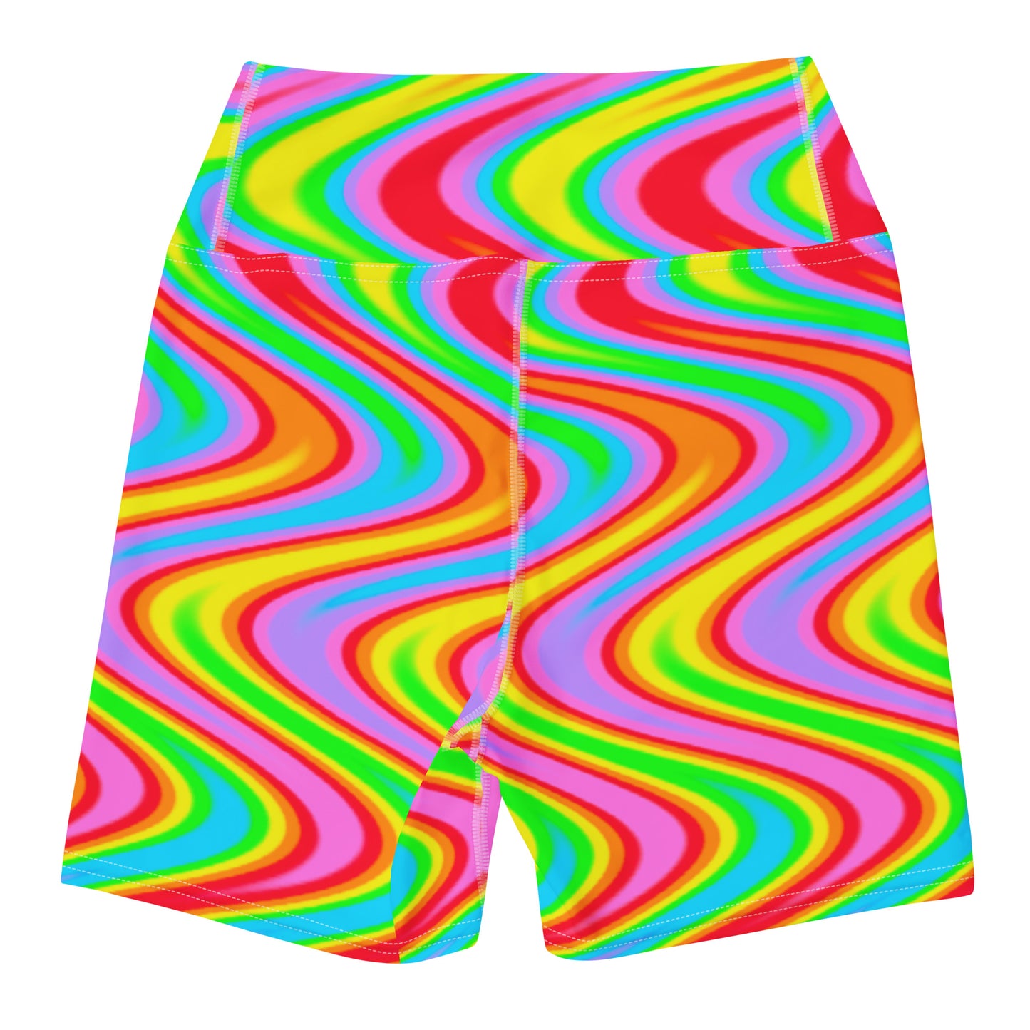 Psychedelic Wave Yoga Shorts