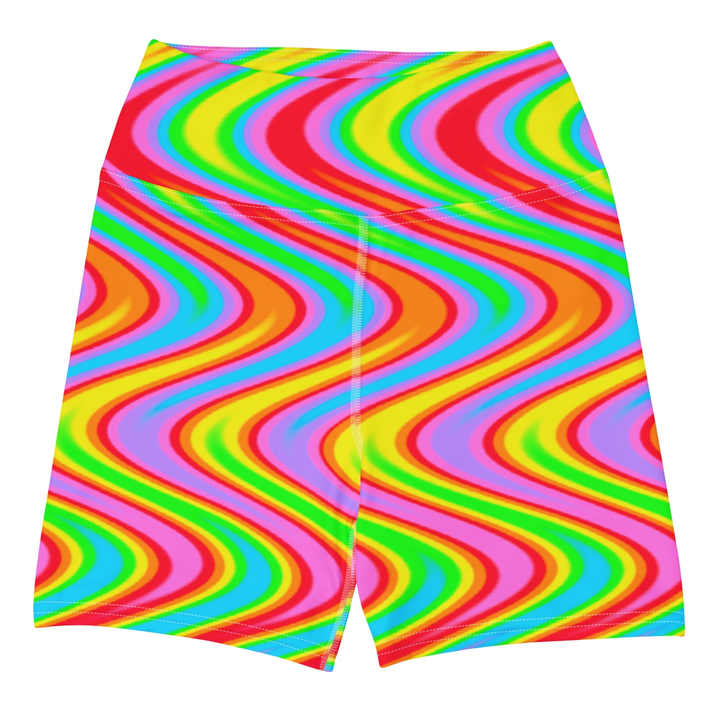 Psychedelic Wave Yoga Shorts