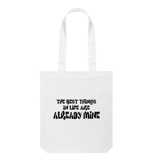 White The best things tote
