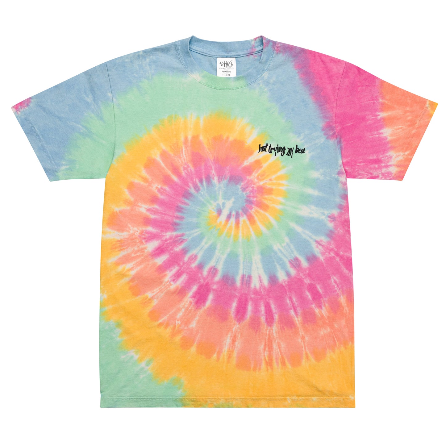Trying My Best Oversized Tie-dye Tee