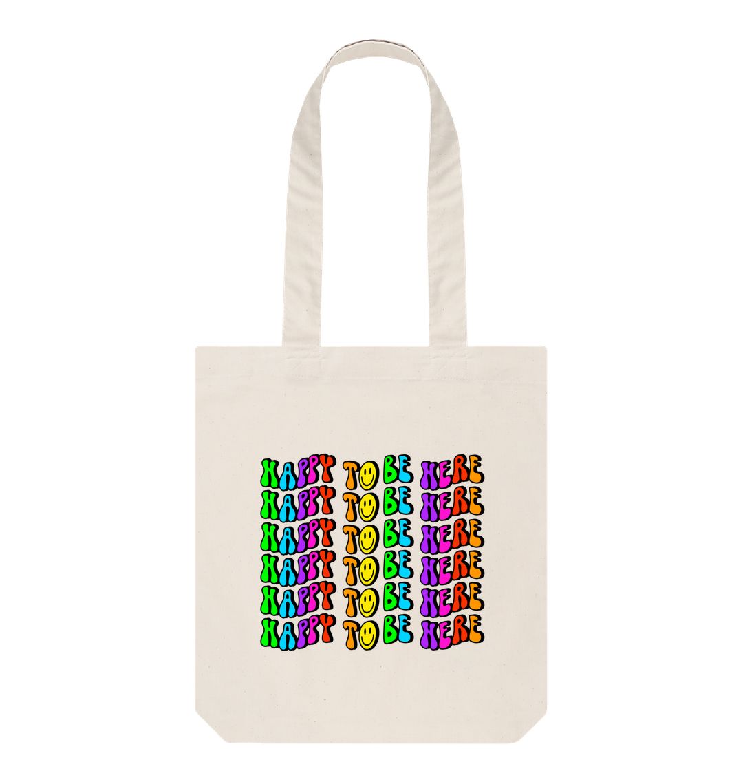 Natural Happy to be here tote